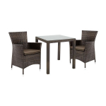 Aiam&ouml;&ouml;blikomplekt Home4you WICKER laud, 2 tooli,