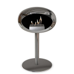 LE FEU WHITE GROUND SILVER LOW STEEL biokamin