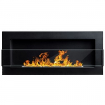 BIOHEAT 900x400 TUV BLACK GLASS biokamin seinale-sisseehitatav