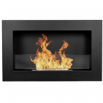 BIOHEAT 650x400 SLIM TUV BLACK GLASS biokamin seinale-sisseehitatav