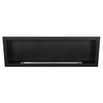 BIOHEAT 1200x400 GLASS TUV BLACK biokamin seinale-sisseehitatav (Kopija)