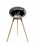 LE FEU CHROMED SILVER GROUND WOOD HIGH eraldiseisev biokamin