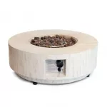 HAPPY COCOONING ESTATE TABLE ROUND 76 TRAVERTINE &otilde;uegaasikamin