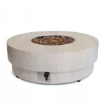 HAPPY COCOONING ESTATE TABLE ROUND 105 TRAVERTINE &otilde;uegaasikamin