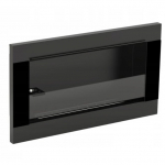 BIOHEAT 700x400x125 GLASS TUV BLACK biokamin seinale-sisseehitatav