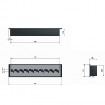 PBIOKOMINKI FALA 600 sisseehitatav biokamin