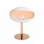 COCOON FIRES PEDESTAL WHITE COPPER biokamin