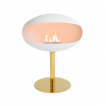COCOON FIRES PEDESTAL WHITE BRASS biokamin