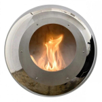 COCOON FIRES VELLUM - POLISHED STEEL biokamin seinale