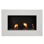 CACHFIRES MURUS 800 MATT WHITE seinale kinnitatav biokamin