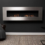 ICON FIRES NERO WALL RANGE 1750 INOX biokamin seinale