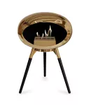 LE FEU CHROMED GOLD GROUND WOOD LOW eraldiseisev biokamin