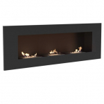 KRATKI DELTA 3 BLACK biokamin seinale-sisseehitatav