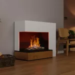 GLOW FIRE PLANCK LEFT OPEN Kassett 600 WHITE sisseehitatud veeauru kamin