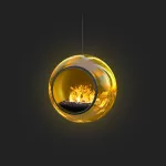 THE FLAME SPHERE 80 FRONT GOLD veeaurukamin