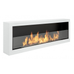 BIOHEAT 1200x400 BOX GLASS WHITE biokamin seinale