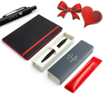 PARKER IM Achromatic must pastapliiats graveeringuga koos m&auml;rkmikuga Valentini p&auml;eva kingitus