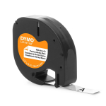 DYMO LetraTag triigitav teip 12mm x 2m / must valgel (S0718850) - riiete m&auml;rgistamiseks