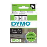 DYMO D1 lint 6mm x7m / must l&auml;bipaistval peal (43610 / S0720770)