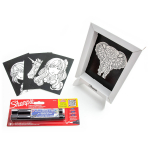 2 v&auml;rvi Sharpie akr&uuml;&uuml;lmarkeri komplekt koos v&auml;rviraamatuga