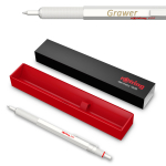 Rotring RO 600 Professional White Pearl Metallist Pastapliiats graveeringuga