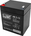 AGM MegaBat 5-12 12 V 5 Ah aku h&auml;ires&uuml;steemidele, UPS-seadmetele, kassadele ja videovalves&uuml;steemidele