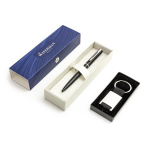 Waterman Allure Black Matte Pastapliiats v&otilde;tmehoidjaga koos graveeringuga