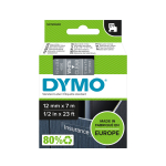 DYMO D1 lint 12mm x7m / valge l&auml;bipaistval peal (45020 / S0720600)