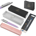 Parker Jotter Originals lilla pastapliiats + kott / Kingitus &otilde;pilasele/&uuml;li&otilde;pilasele graveeringuga