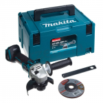 125 mm 18 V Li-Ion akutoitel t&ouml;&ouml;tav nurklihvija MAKPAC s&uuml;steemiga korpuses Makita DGA506ZJ