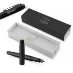 PARKER IM Achromatic Black (F) T&auml;itepliiats graveeringuga