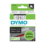 DYMO D1 lint 19mm x 7m / must valgel (45803 / S0720830)