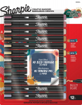 Sharpie loomingulised akr&uuml;&uuml;lmarkerid soojades toonides (kooniline ots) 12 tk &ndash; 2223316
