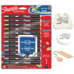 Sharpie akr&uuml;&uuml;lmarkerid maav&auml;rvides, 12 tk + lisad: raamatum&auml;rk, kott, v&otilde;tmehoidja