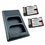 2x Aku Panasonic DMW-BLF19 1860 mAh + kahekordne laadija