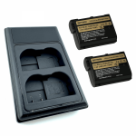 2x Nikon EN-EL15 aku 2280 mAh + kahekordne laadija