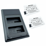 2x Canon LP-E8 aku 1800 mAh + kahekordne laadija