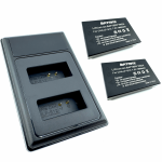 2x Canon LP-E12 aku 1800 mAh + kahekordne laadija