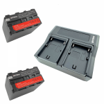 2x Sony NP-F970 PRO aku + LED 9600 mAh + kahekordne laadija