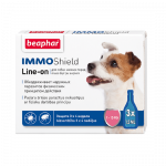 Kirpude ja puukide vastased tilgad koertele - Beaphar IMMO SHIELD LINE ON DOG Small 3*1.5ml
