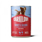 Carnilove Wild Meat Turkey - Salmon Puppies begrūdis, m&auml;rg toit kutsikatele, 400 g
