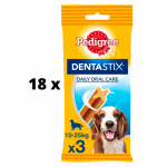 Koerte maiused PEDIGREE Dentastix keskmistele koertele 3 tk., 77g x 18 tk. pakett