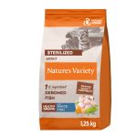Nature's Variety Healthy Grain Sterilized kuivtoit steriliseeritud kassidele valge kalaga, 1,25 kg