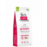 Brit Care Sustainable Activity Chicken-Insect kuivtoit aktiivsetele koertele, 12 kg
