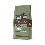 Quattro teraviljavaba toit igat t&otilde;ugu t&auml;iskasvanud koertele lambaliha monoproteiiniga, 1,5 kg
