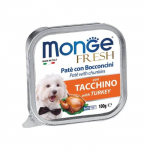 Monge Fresh Wet Dog Alu Pate - Chunkies m&auml;rgtoit koertele kalkuniga, 100 g