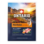 Koeratoit - Ontario Mini ja Medium, kaaluj&auml;lgimiseks, kalkuni ja pruuni riisiga, 2,25 kg