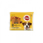 Pedigree m&auml;rg koeratoit, veise-, lamba- ja kalkuniliha komplekt, 4 x 100 g