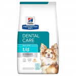 Hill's Prescription Diet Dental Care t/d Mini v&auml;ikest t&otilde;ugu koertele m&otilde;eldud toit, mis v&auml;hendab hambakattu, plekke ja hambakivi, 3 kg