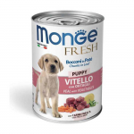 Monge Fresh Wet Puppy Cans Pate - Chunkies m&auml;rgtoit kutsikatele vasikaliha ja juurviljadega, 400 g